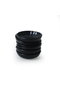 Hermia Set de 6 Cuencos para Aperitivos de Gres Cerámico Negro, 190 cc